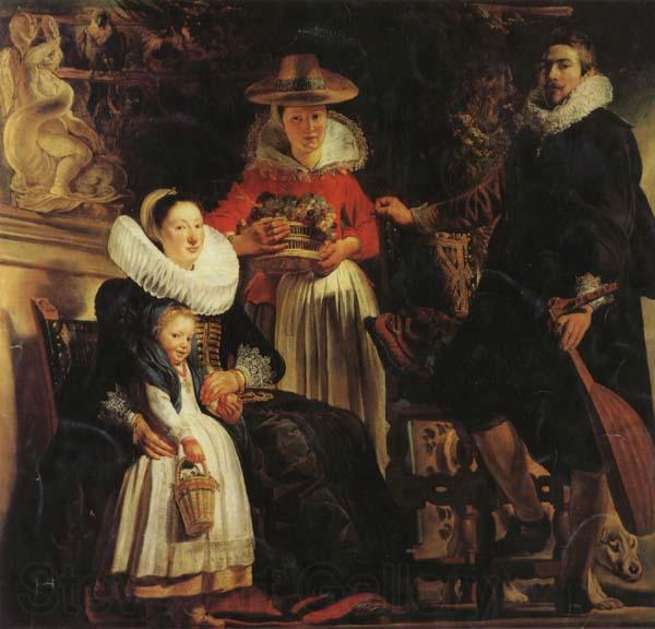 Jacob Jordaens The Artist and His Family in a Garden Spain oil painting art